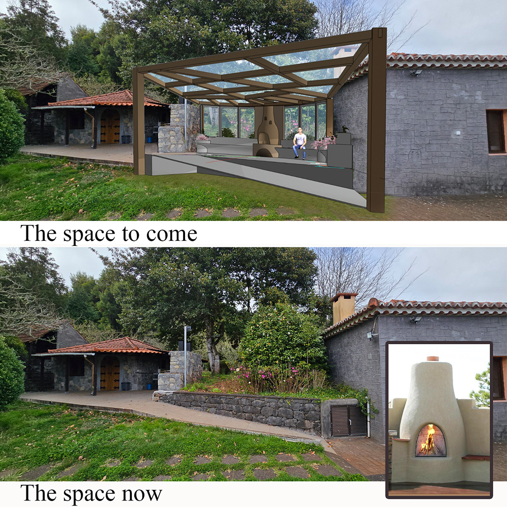 Proposed covered outdoor gathering space called The Porch